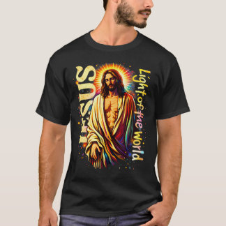 Camiseta Luz de Jesus do Mundo Fé Cristã