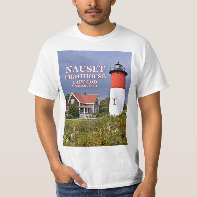Camiseta Luz de Nauset, Cape Cod, farol de Massachusetts (Frente)