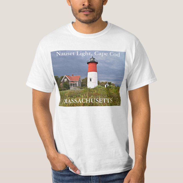 Camiseta Luz de Nauset, Cape Cod, farol de Massachusetts (Frente)