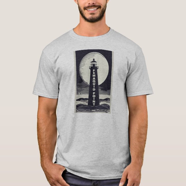 Camiseta Luz de Pemaquid Point Moon (Frente)