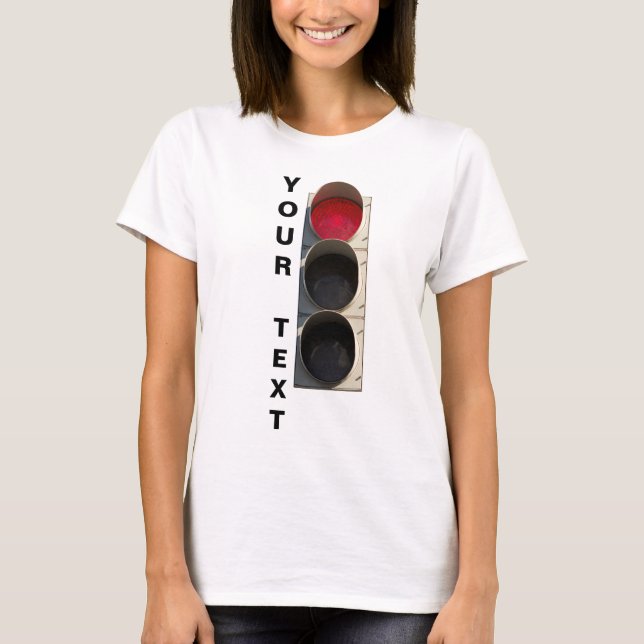 Camiseta Luz de tráfego - Vermelho (Frente)