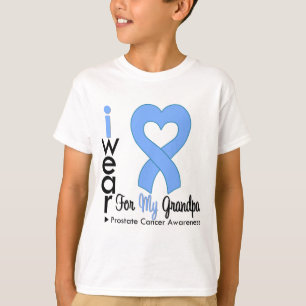Camiseta Luz do cancro da próstata - VOVÔ azul da fita do