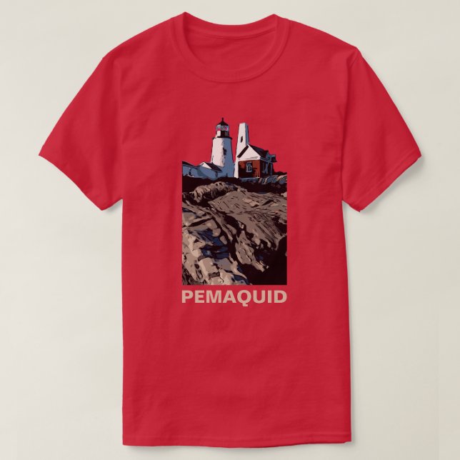 CAMISETA LUZ DO PONTO PEMAQUID (Frente do Design)