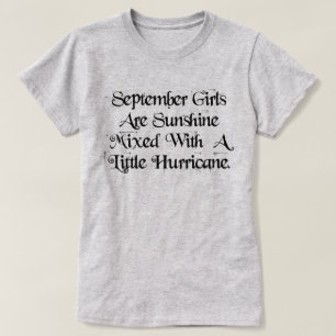 Camiseta Luz do sol das meninas de setembro misturada com o