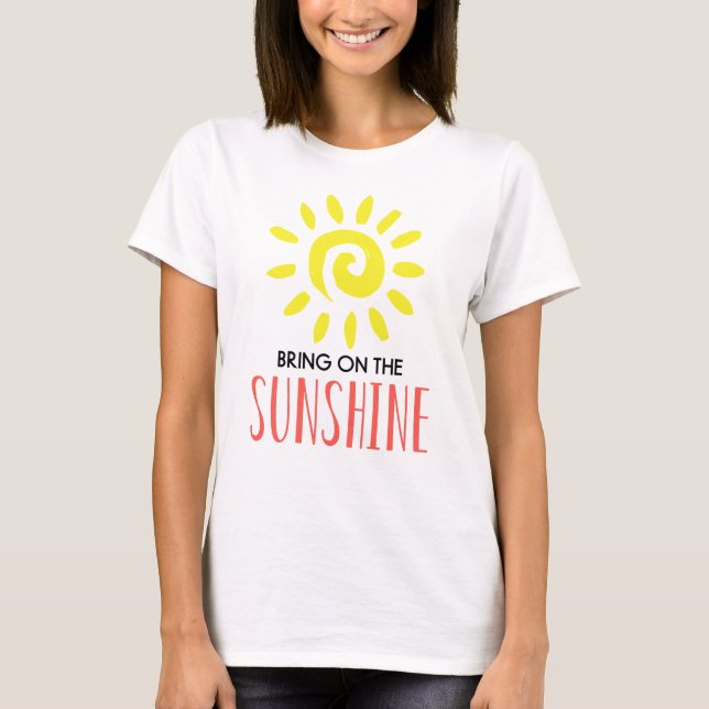 Camiseta Luz do Sol das Mulheres (Frente)
