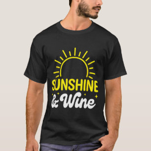 Camiseta Luz do sol e vinho verão ao ar livre