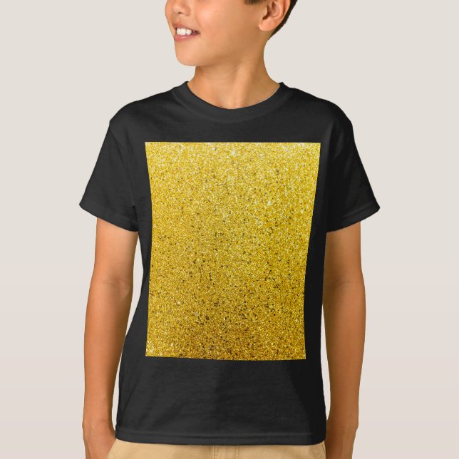 Camiseta Luz do sol Glittery dourada (Frente)