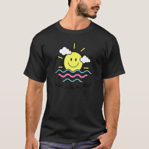 Camiseta Luz Do Sol Na Minha Mente Sorria Face Feliz Rosto