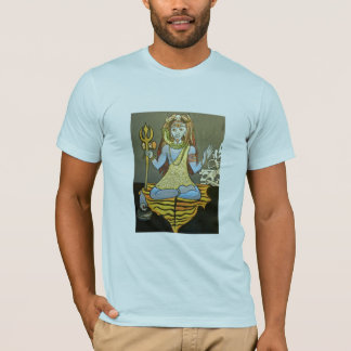 Camiseta Luz do T do Bhairava Shiva dos homens - azul