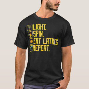 Camiseta Luz Gira Comer Trava Repetir Hanukkah