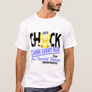 Camiseta Luz ida pintinho da doença de tiróide - azul 2