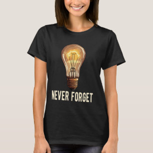 Camiseta Luz Incandescendente Nunca Esquece A Luz Vintage