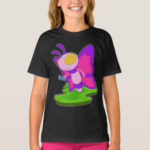 Camiseta Luz intermitente de borboleta