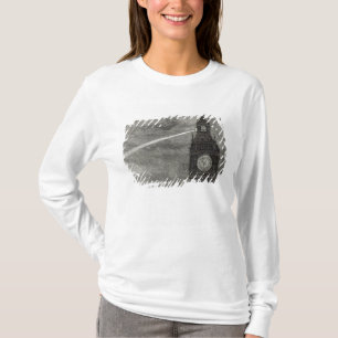Camiseta Luz na torre de pulso de disparo, casas do