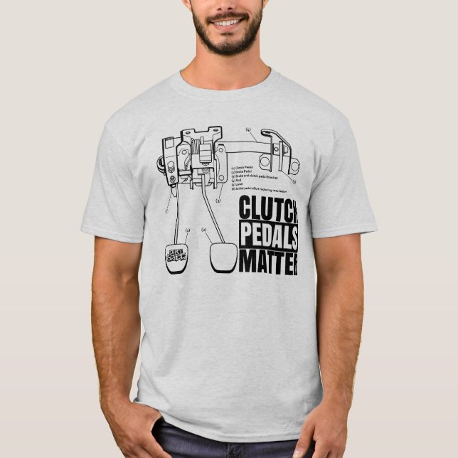 Camiseta Luz T da matéria dos pedais de embreagem (Frente)