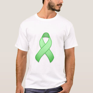 Camiseta Luz - t-shirt verde da fita da consciência