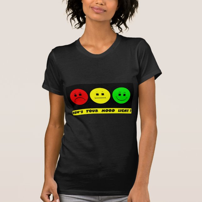 Camiseta Luz temperamental horizontal do humor do sinal de (Frente)