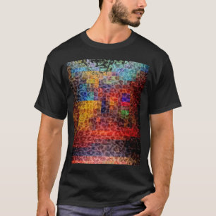 Camiseta Luzes abstratas da cidade da pintura