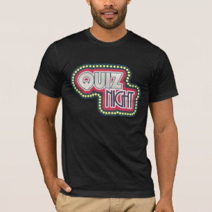 Camiseta Luzes Brilhantes do Quiz Noite Trivia