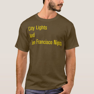 Camiseta Luzes da cidade e Noites de São Francisco em preto