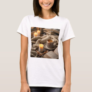 Camiseta Luzes das velas quentes de Boho Cozy