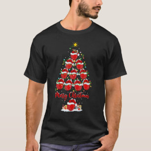 Camiseta Luzes de Árvore de Natal de Bola Bocce Bocce Natal