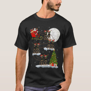 Camiseta Luzes de Árvore de Natal Palhaço do Papai Noel Mon