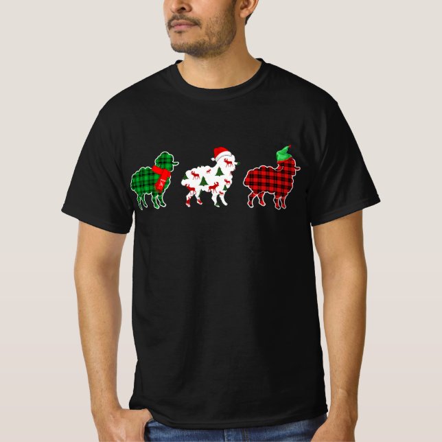 Camiseta Luzes de árvore de ovelha engraçadas | Presente de (Frente)