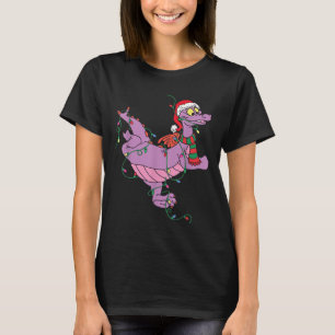 Camiseta Luzes de Dragão Fofo Natal Santa Animal 