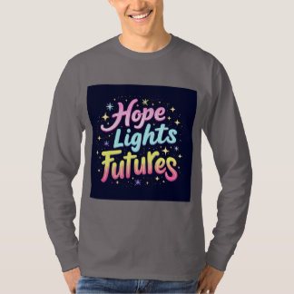 Camiseta Luzes de esperança - Capa futurística e vibrante
