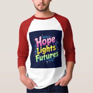 Camiseta Luzes de esperança - Capa futurística e vibrante