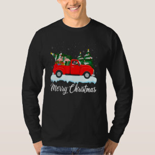 Camiseta Luzes de Natal Árvore Papai Noel Flamingo Caminhão