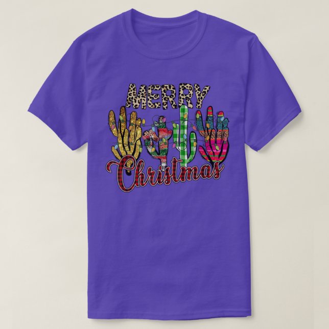 Camiseta Luzes de Natal Cactus Lover Funny Xmas pajama fa (Frente do Design)