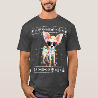 Camiseta Luzes de Natal Chihuahua Chihuahua Dogs L