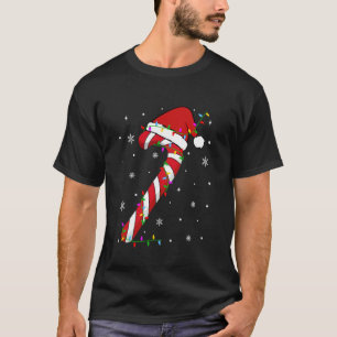 Camiseta Luzes de Natal de Cana de Açúcar Chapéu do Papai N