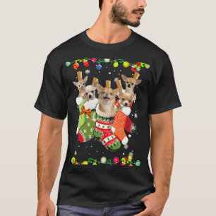 Camiseta Luzes de Natal de Chihuahua, Cachorros do Natal