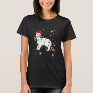 Camiseta Luzes de Natal do Gato Van Turco Gato de Natal San