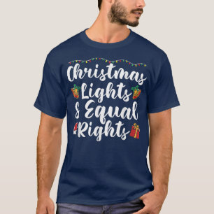 Camiseta Luzes de Natal e direitos iguais