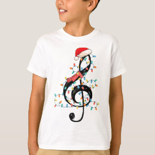 Camiseta Luzes de Natal em Clave de Sol Música Amante do Na