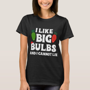 Camiseta Luzes de Natal engraçadas Eu gosto de grandes bola