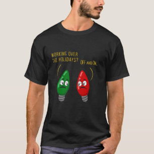 Camiseta Luzes de Natal engraçadas Luz de Piada funcionando