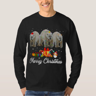 Camiseta Luzes de Natal engraçadas Natal Natal Pajama Polar