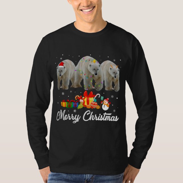Camiseta Luzes de Natal engraçadas Natal Natal Pajama Polar (Frente)