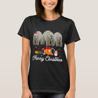 Camiseta Luzes de Natal engraçadas Natal Natal Pajama Polar