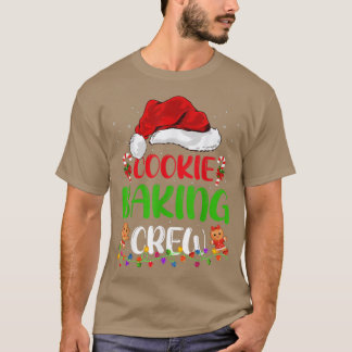 Camiseta Luzes de Natal Equipe de Bolinhos de Gengibre Nata