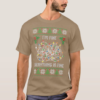 Camiseta Luzes de Natal Estou bem Tudo está bem 116