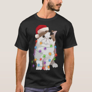 Camiseta Luzes de Natal Exóticas de Cat Shore Xmas Cat Lov