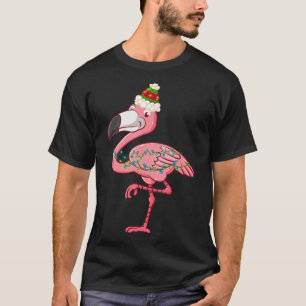 Camiseta Luzes de Natal Exóticas Flamingo Havaianas no Nata
