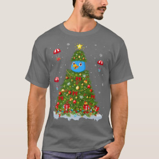 Camiseta Luzes de Natal Família Divertida Bluebird Christm