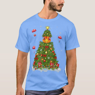 Camiseta Luzes de Natal Família Divertida Galo Galináceo Na